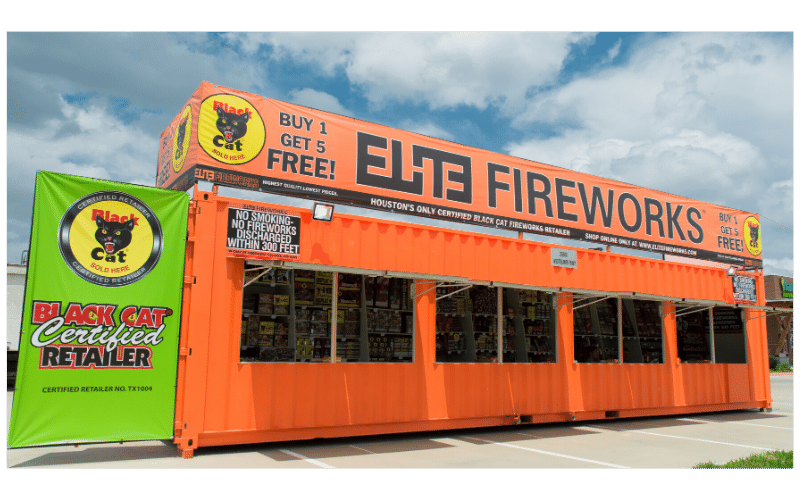 ELITE FIREWORKS Mega Stand 6 Black Cat Fireworks