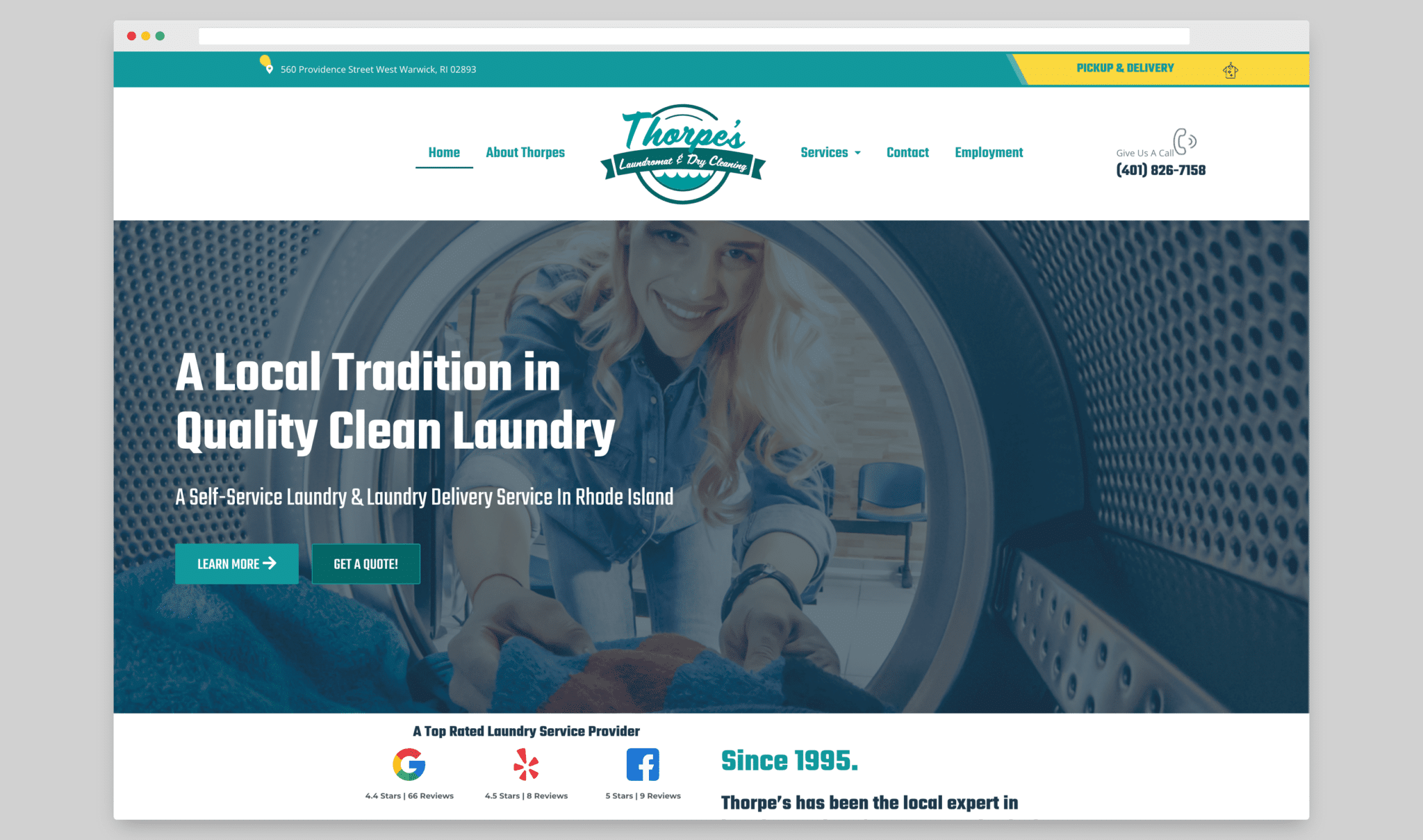 site Design Project for Thorpe's Laundromat