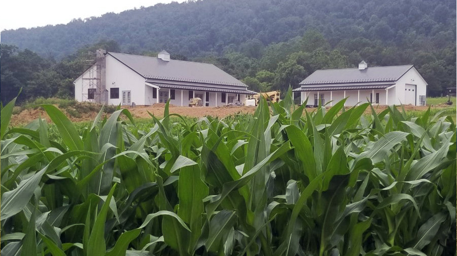 View of Barns Black Draft Farm & Distillery Agritourism at its