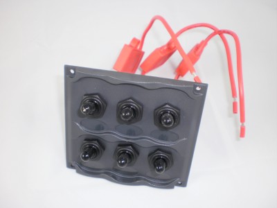 NEW Deluxe Splashproof Marine 6 Switch Panel and Fuses - Blacker Marine