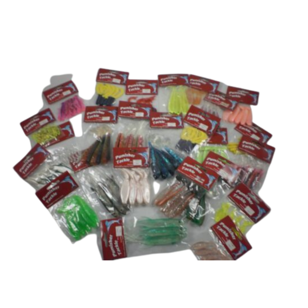 MASSIVE Bulk Pack 25 Packs Soft Plastics Lure Blacker Marine