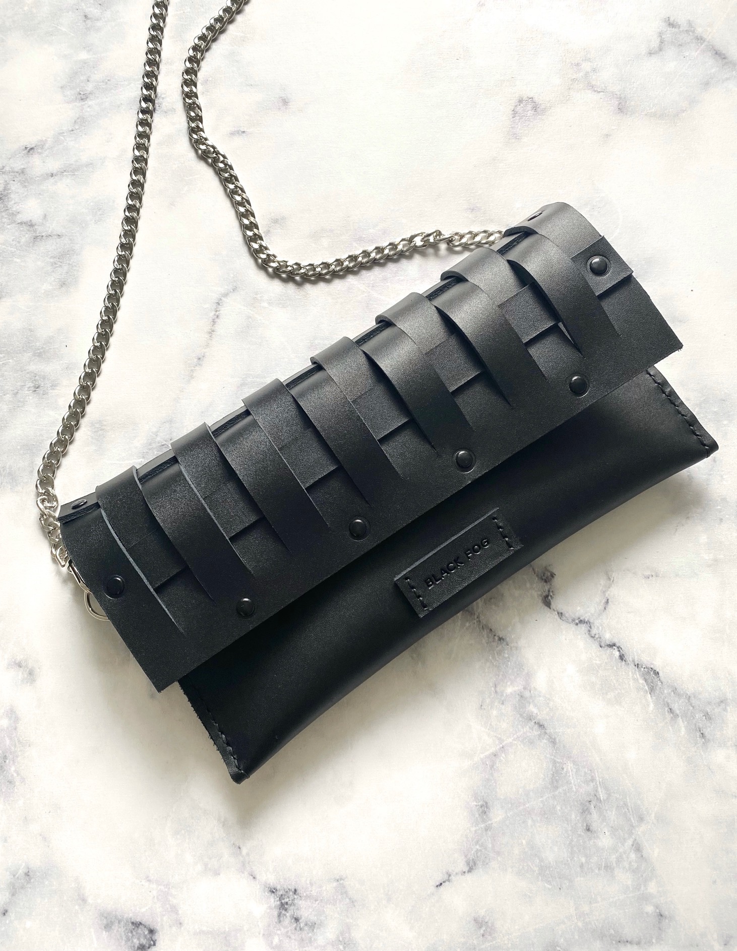 Torebka Raven Clutch Bag Black Black Fog
