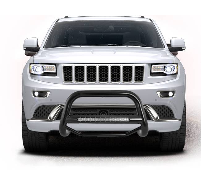 Black Horse Max Beacon Bull Bar No skid plate Black fit 20112022 Jeep