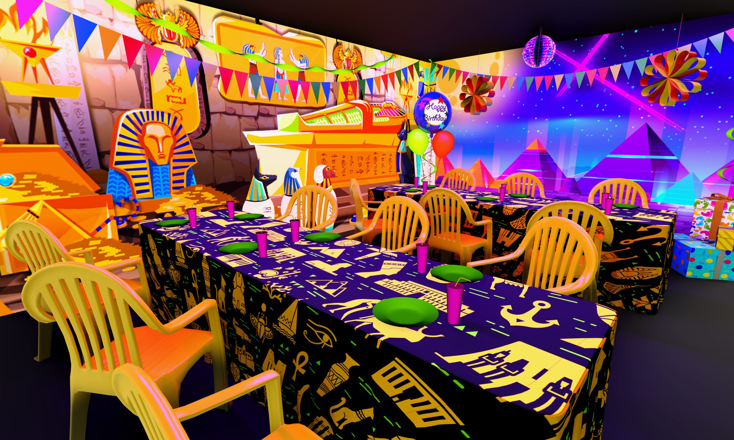 Looking for Party Room Ideas? Black Light Unity