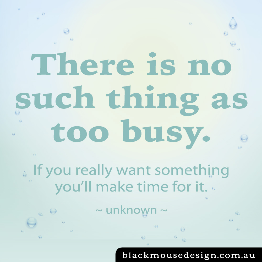 Too busy Black Mouse Design