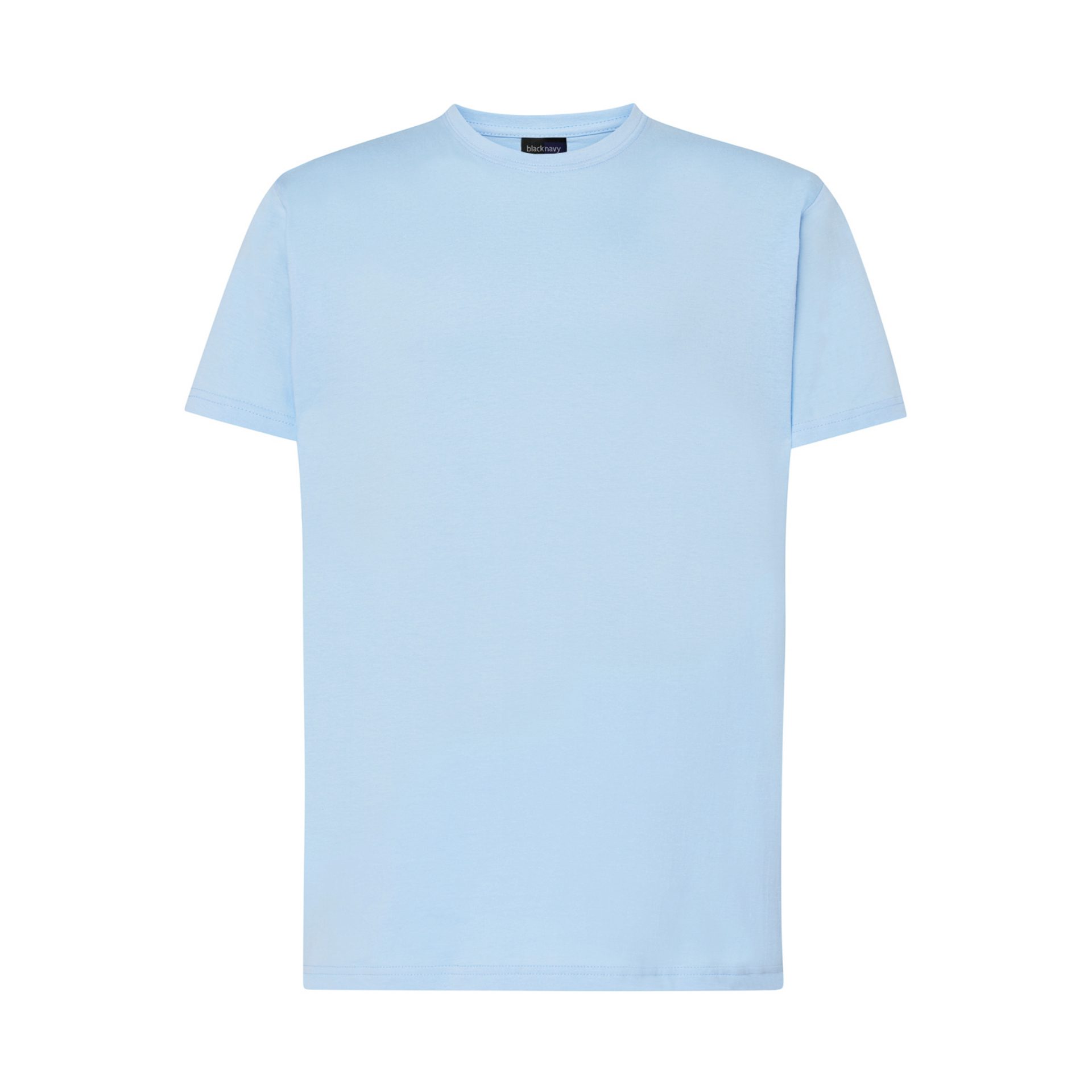 Sky Blue Basic Half Sleeve TShirt BlackNavy