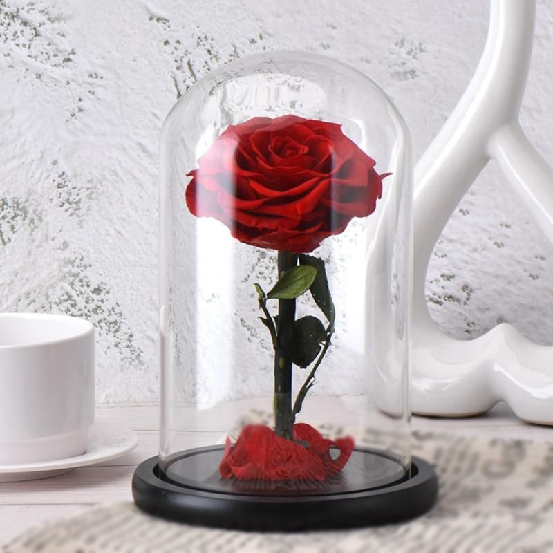 Red Preserved Rose Black Petals Flowers Dubai