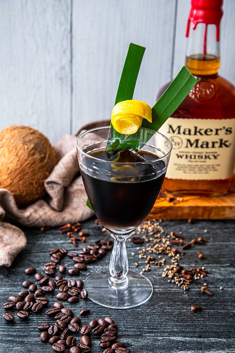 Caribbean Noir Spiced Red Tea Bourbon Cocktail