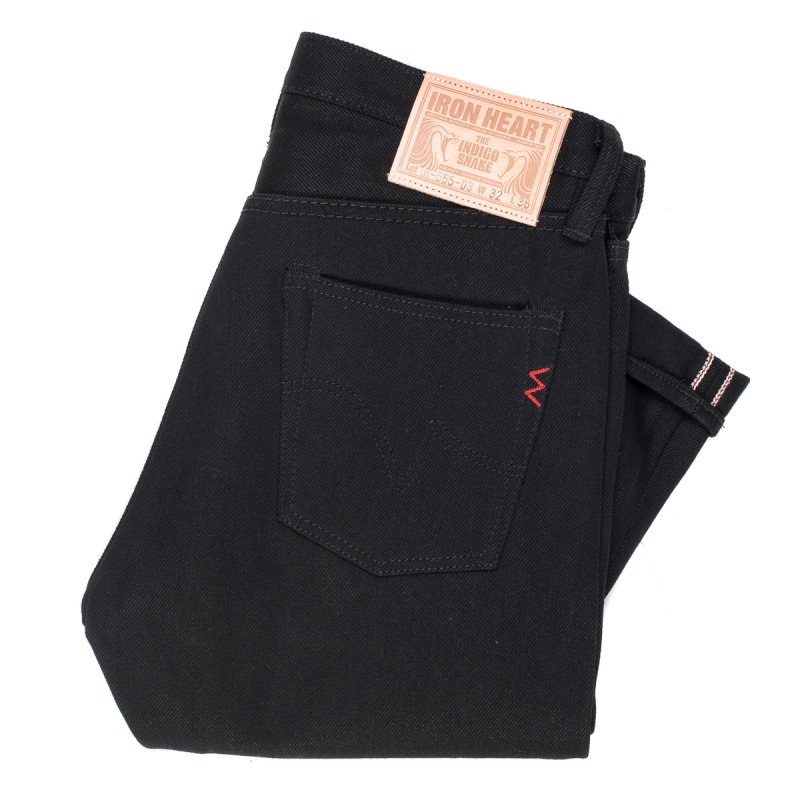 Iron HeartPants21oz Selvedge Denim Super Slim Pants Black Riot HK