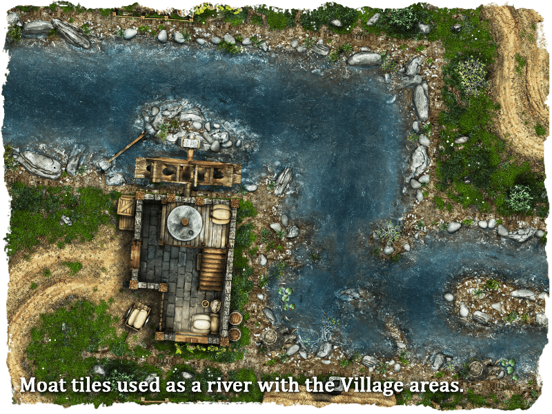 Village Modular MapTiles (COTBS) Black Scrolls Games MapTiles