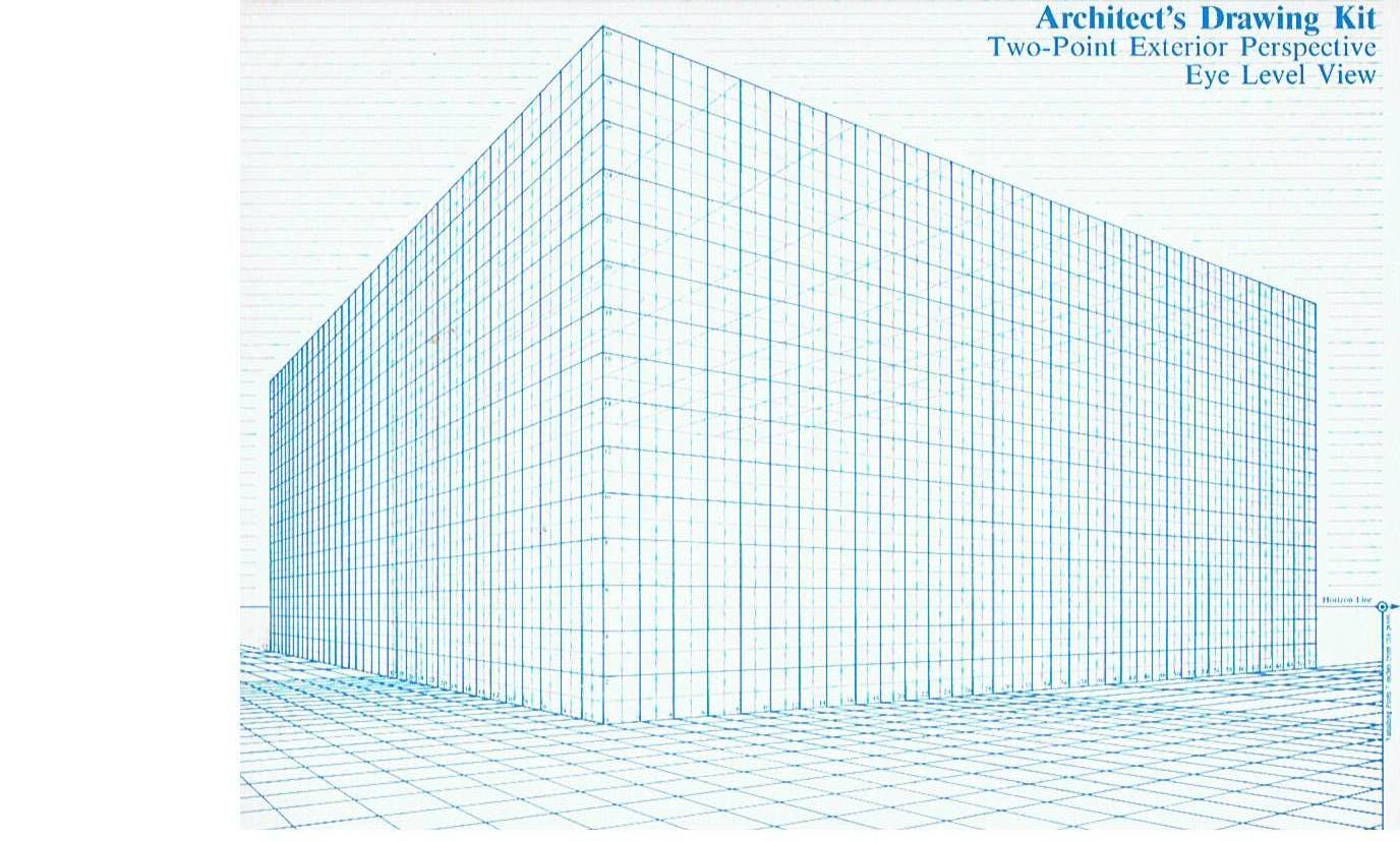 Modelhousebuildingperspectivechartsgridsbricks