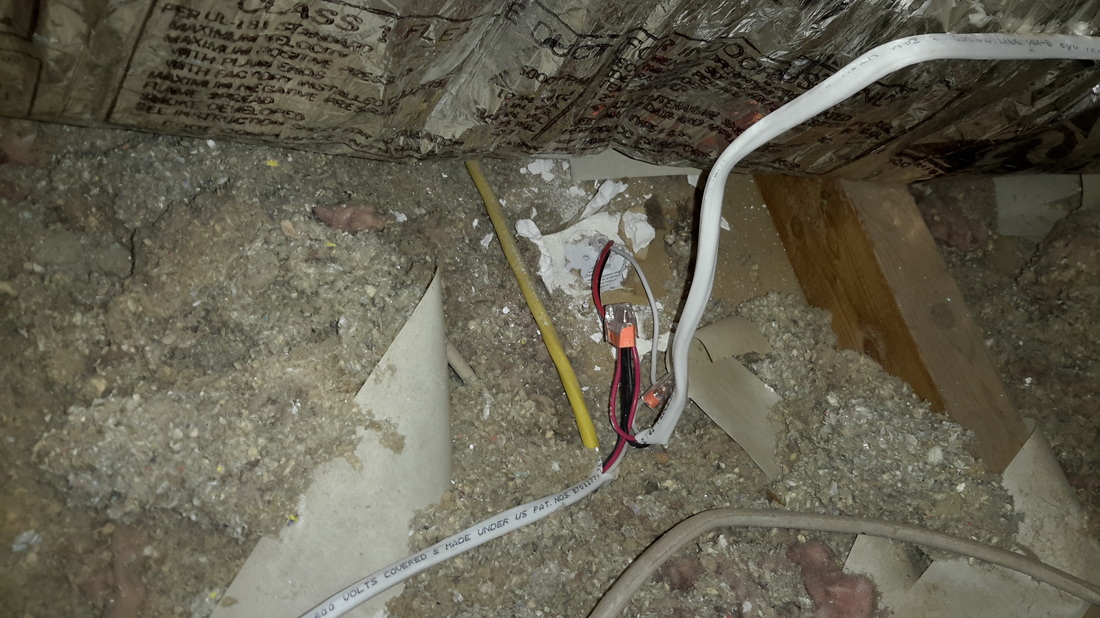 Connection made outside the safety of a junction box. Blackstone