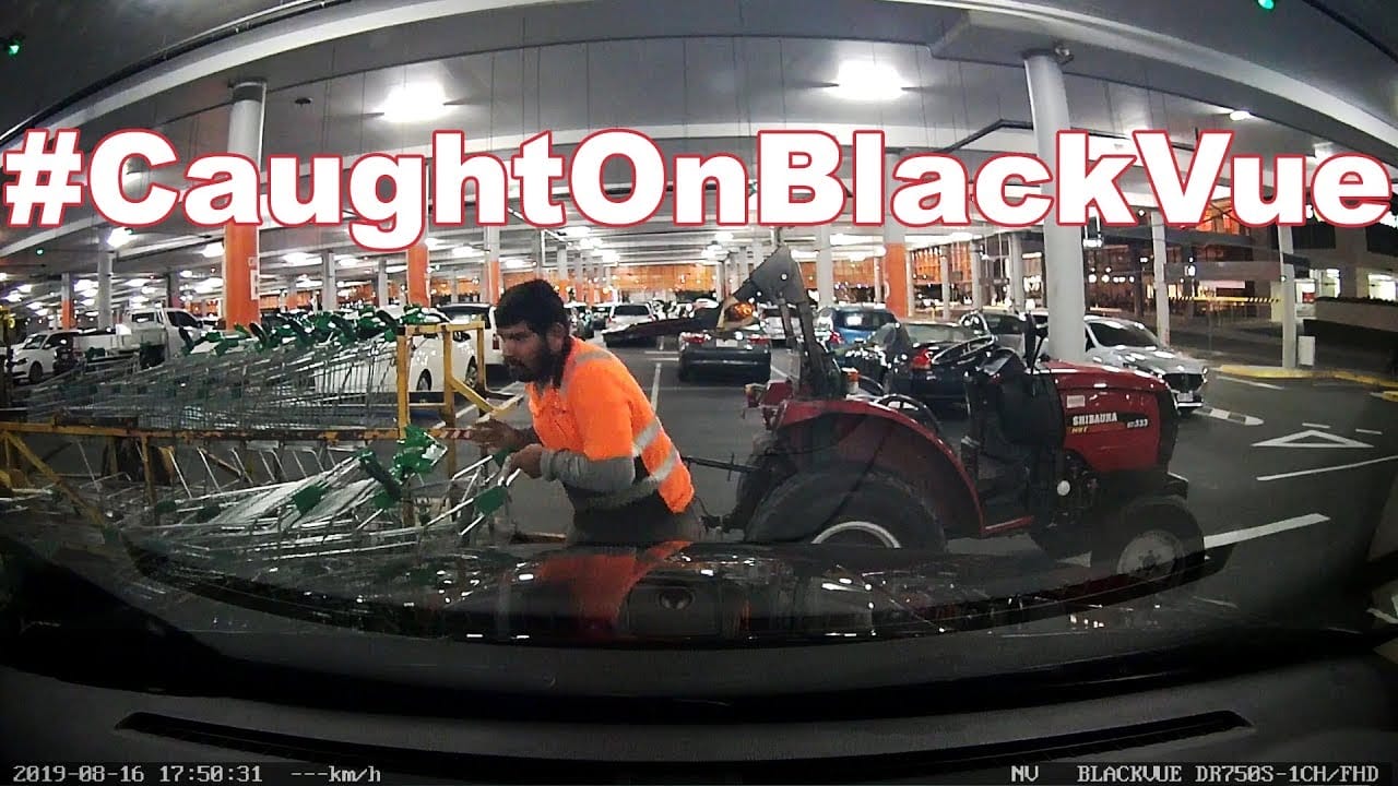 Vehicle Hit By A Shopping Cart CaughtOnBlackVue BlackVue Dash Cameras