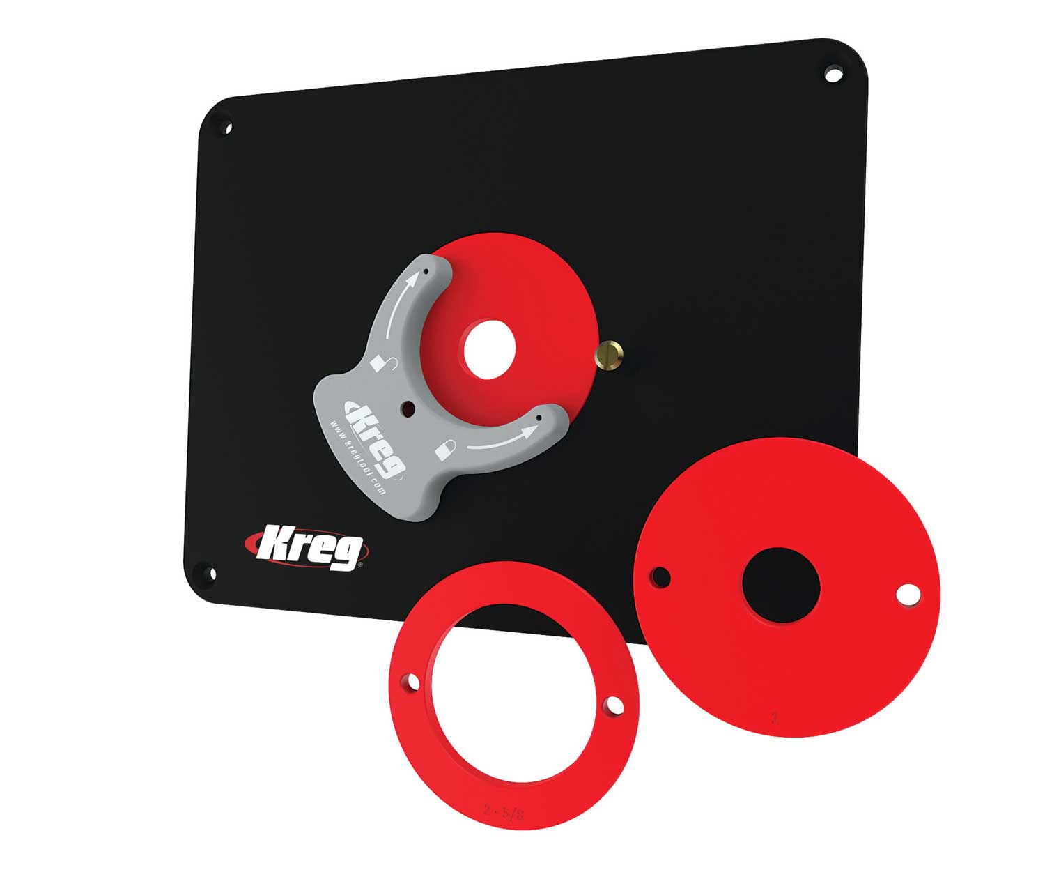 Kreg Precision Router Table Insert Plate w/ LevelLoc Rings (predrilled