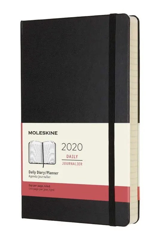 Moleskine 12 month Daily Planner 2020 Black Hard cover