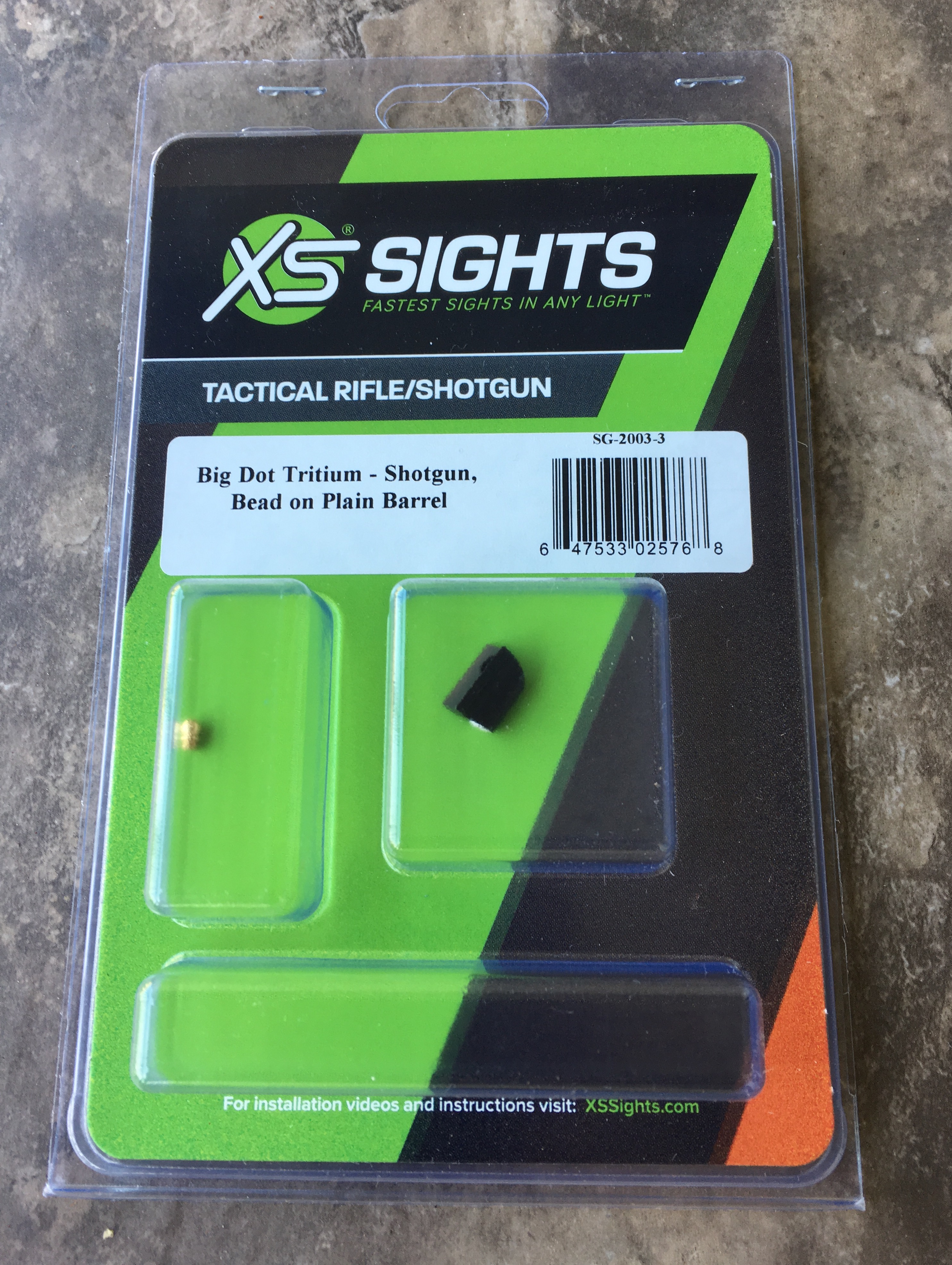 XS Sight Systems Big Dot Tritium Mossberg Shotgun Bead on Plain Barrel