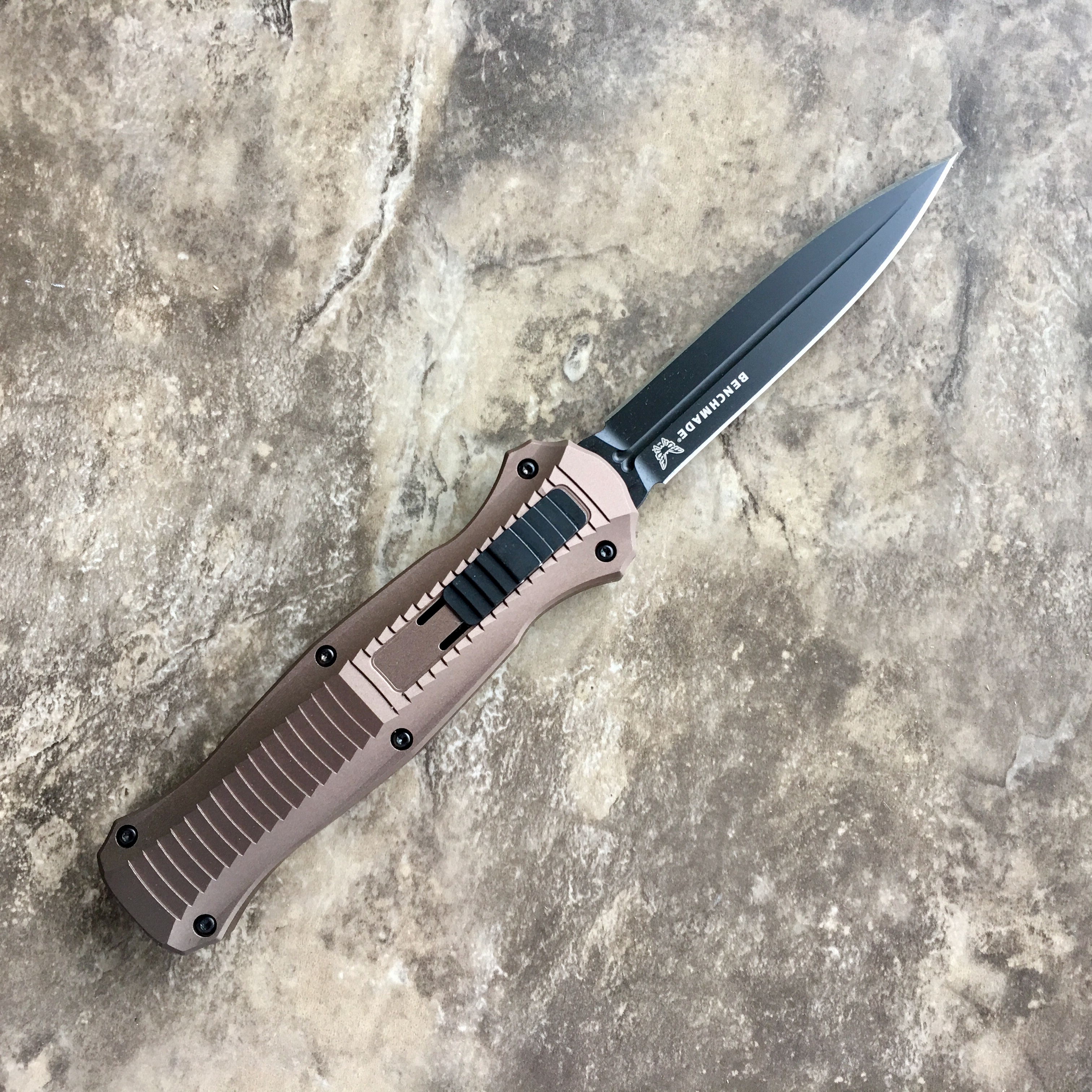 Benchmade Limited Edition INFIDEL OTF Automatic Black Plain Blade 3.9