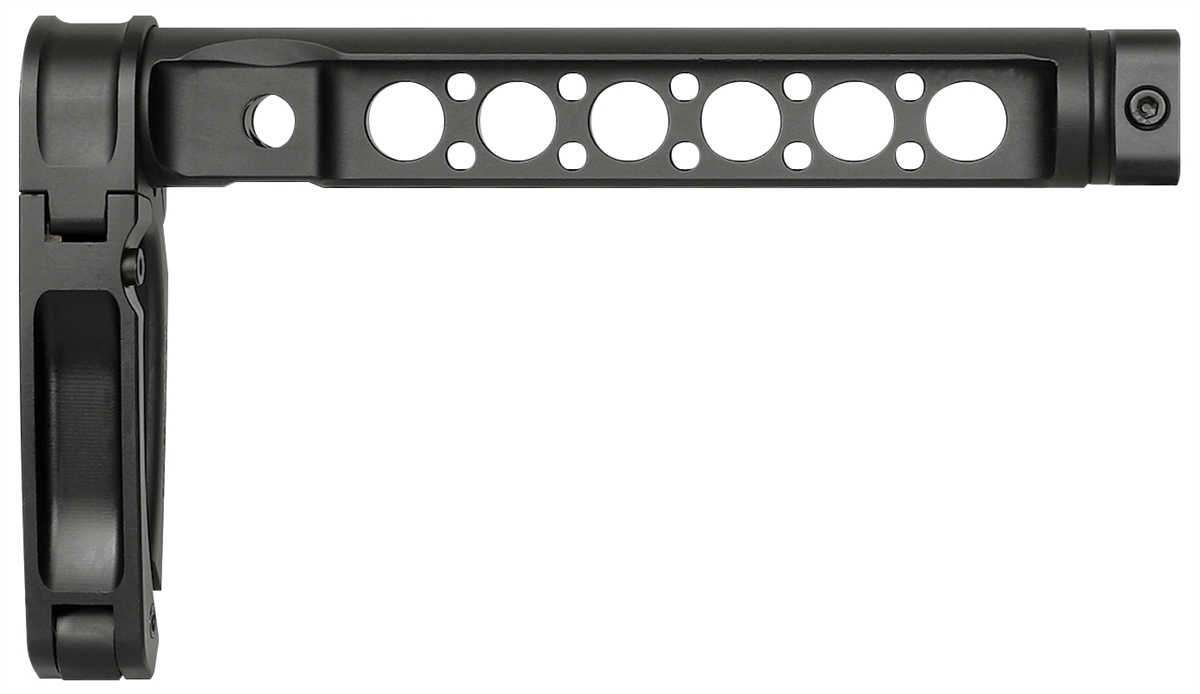 Midwest Industries Stock Tube Adaptor Pistol Brace Compatible Fixed Picatinny Black Rail MISTAP