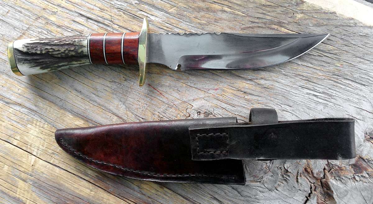 Wild Horse Bowie with Cocobolo and Elk antler Hard Edge Knives