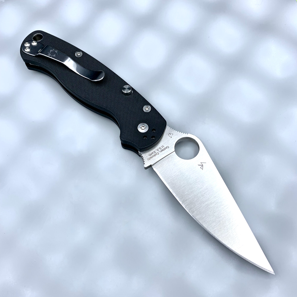 (Spyderco) PM2 Ultra Ambi Black w/Stock Satin Hardware IN STOCK