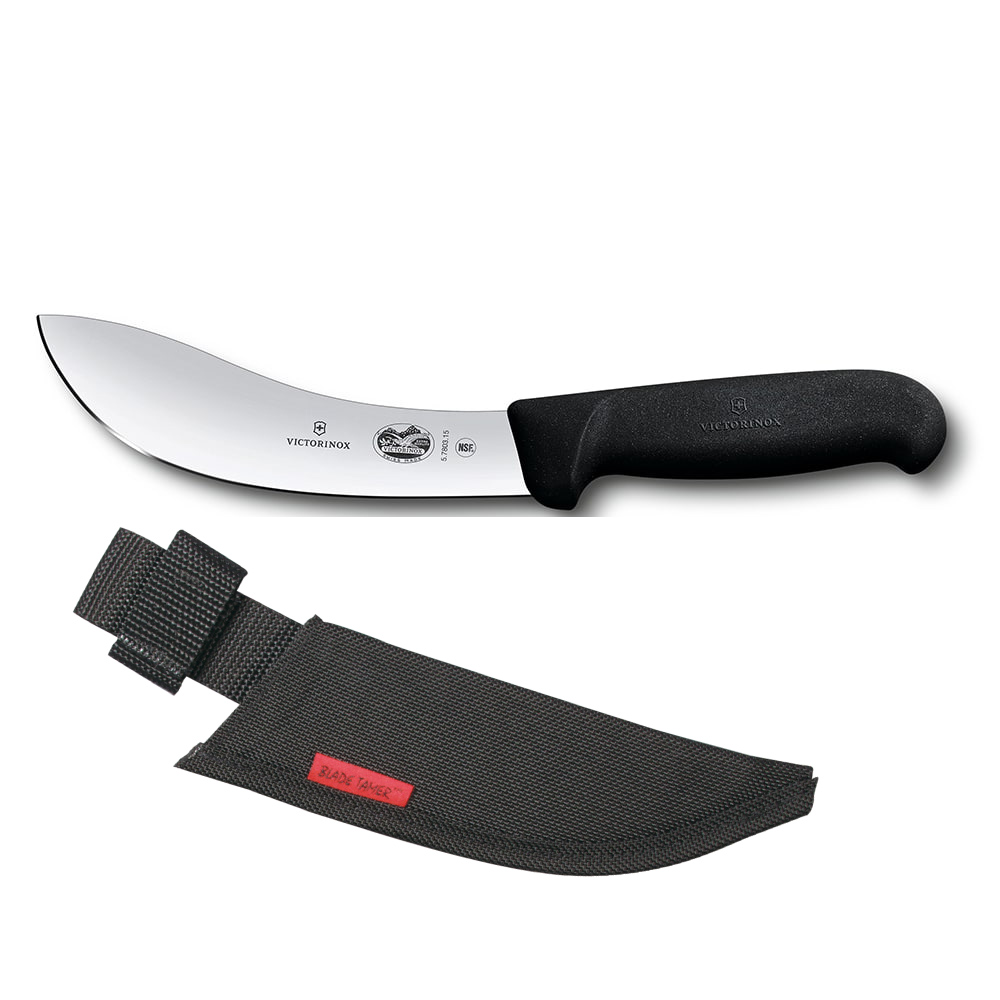 Combo Victorinox 6″ Curved Skinning Knife w/ Black Fibrox® Pro