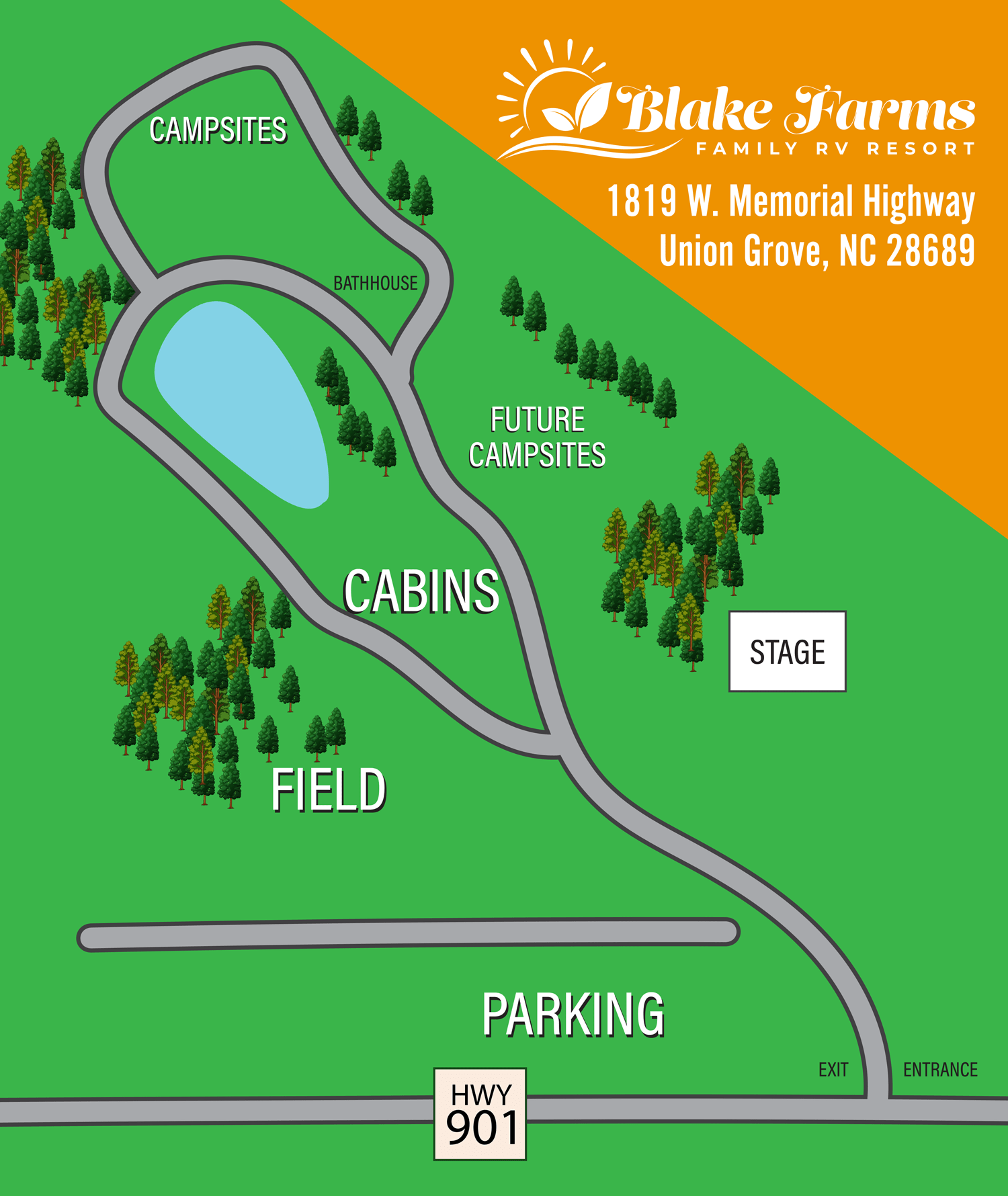 Campground Map BLAKE FARM