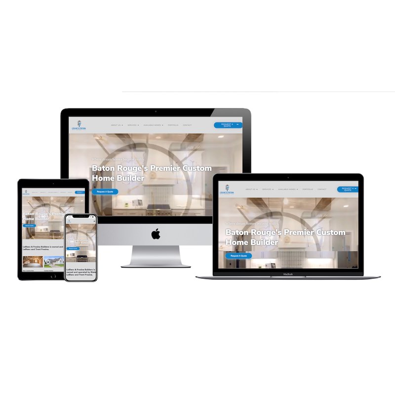 Leblanc & Fresina Custom Homebuilders site Project BlakSheep Creative