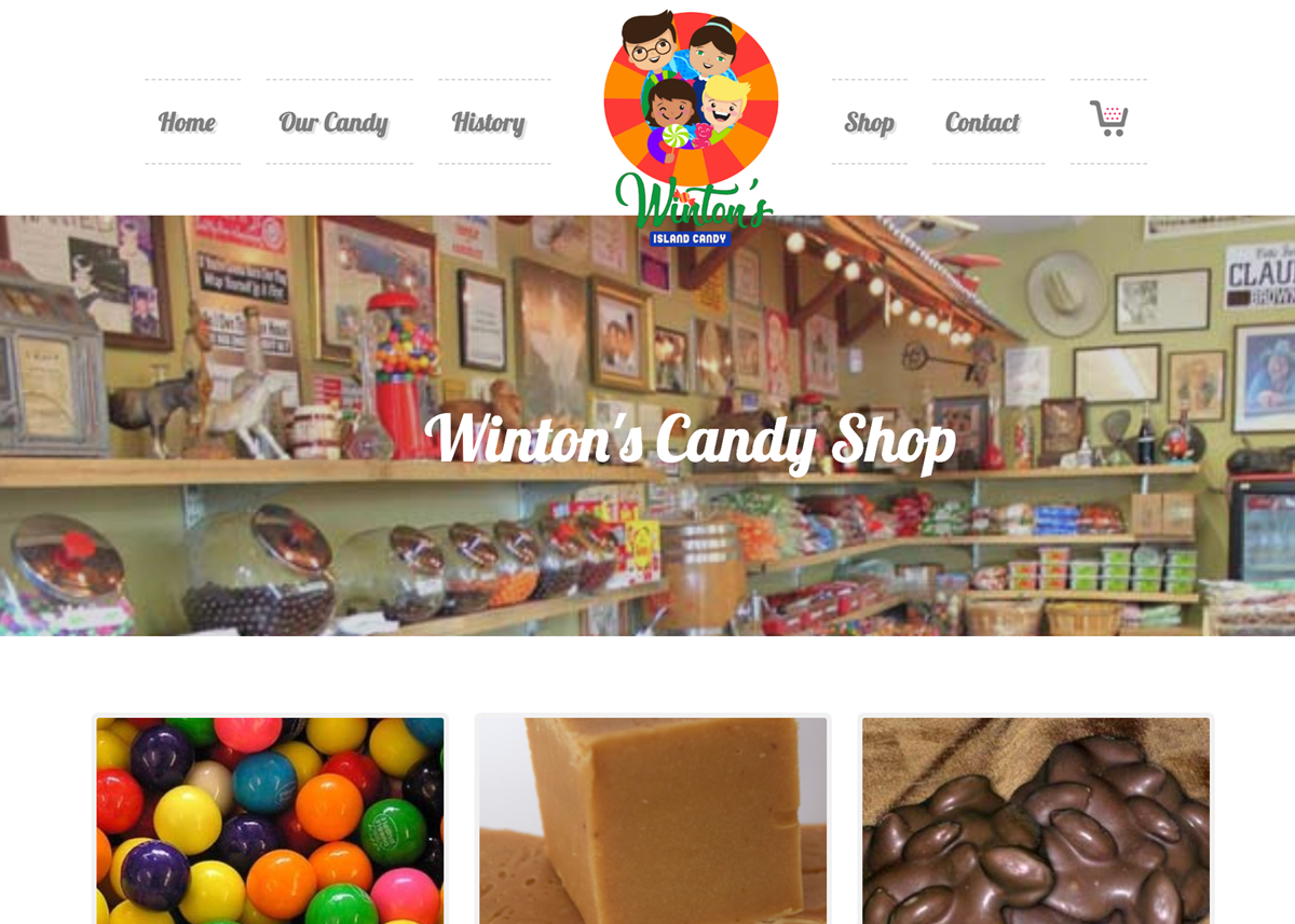 Winton’s Candy site Transformation Blanchard Creative Group