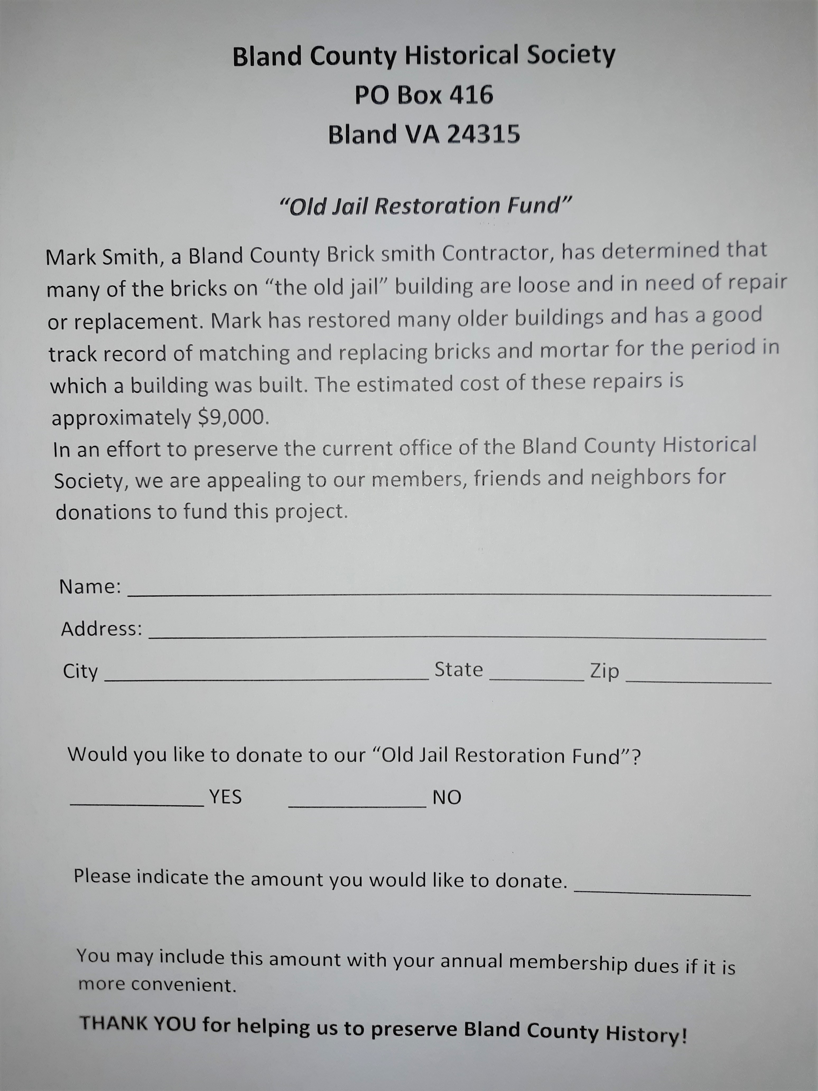 Bland County Historical Society