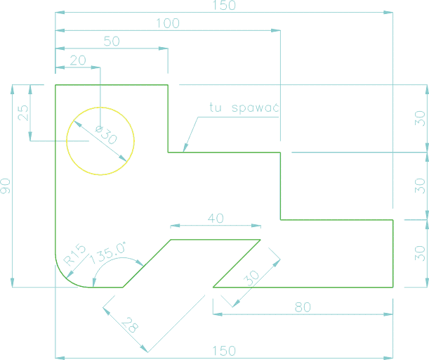 Ćwiczenie 6 Obsługa programu AutoCAD 2000 i 2002 w ćwiczeniach
