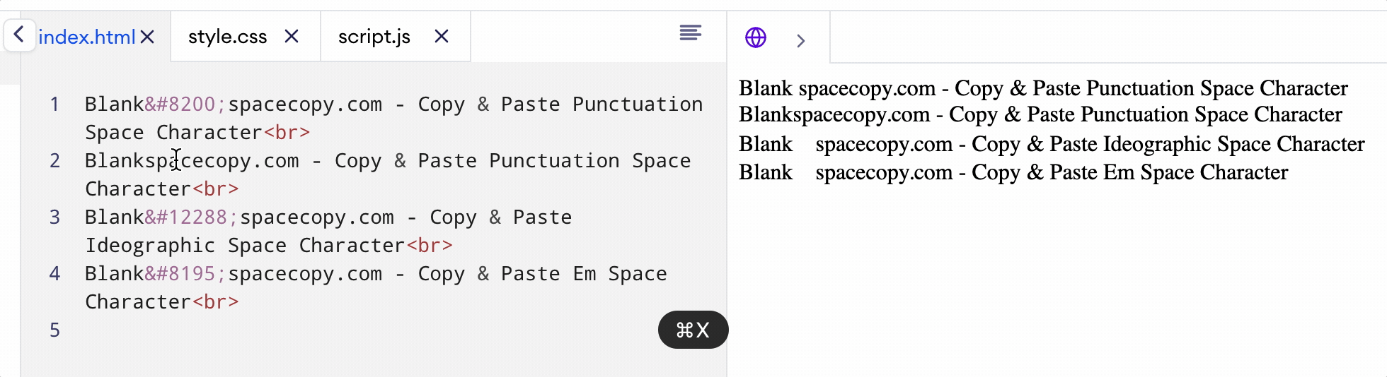 Braille Pattern Blank (U+2800) Copy and Paste [⠀] Character