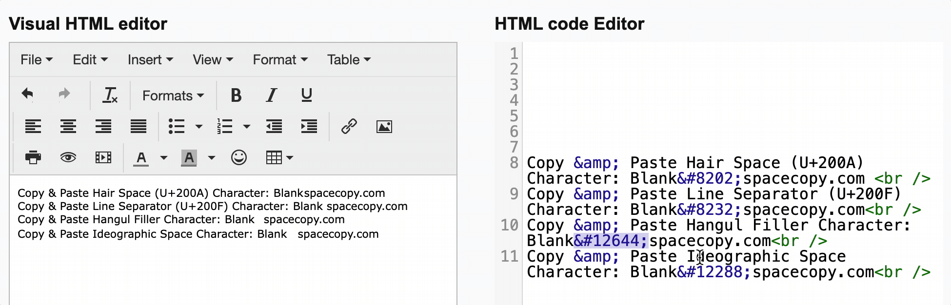 Hangul Filler (U+3164) Copy and Paste [ ] Character