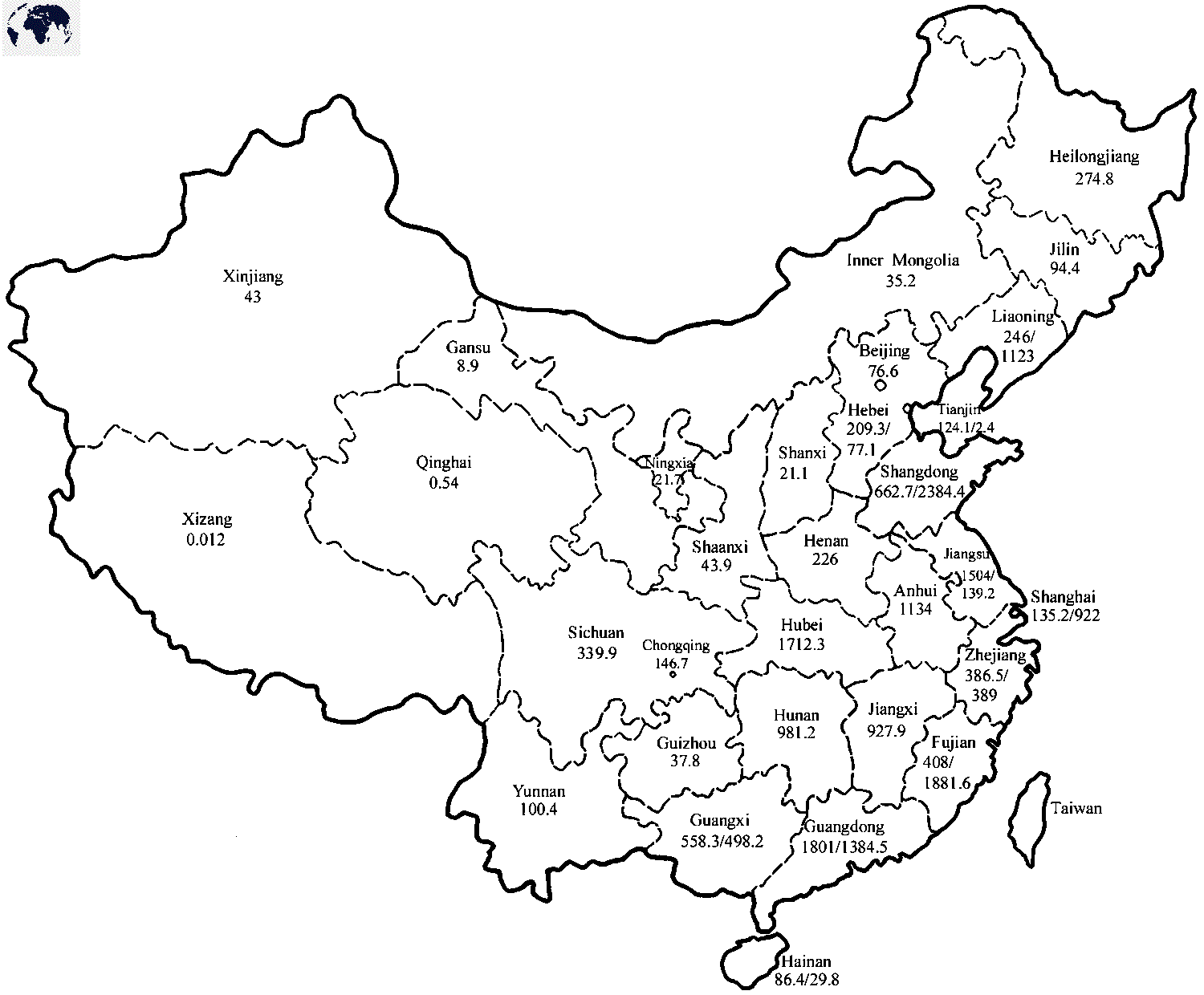 Printable Blank China Map with Outline, Transparent Map in PDF Blank