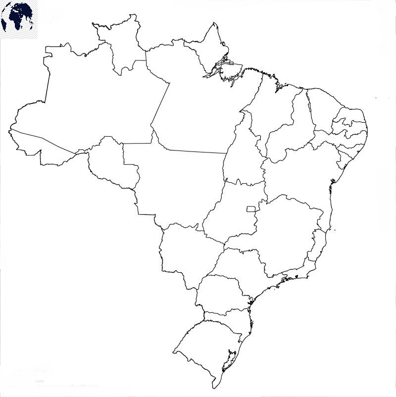 Blank Map of Brazil Blank World Map