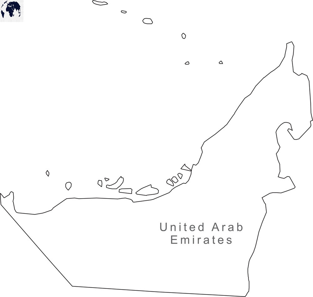 United Arab Emirates Map Blank World Map