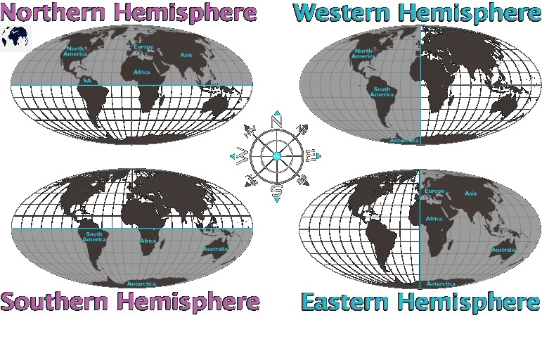 Blank Map Of World Hemispheres Printable World Map with Hemispheres in PDF Template