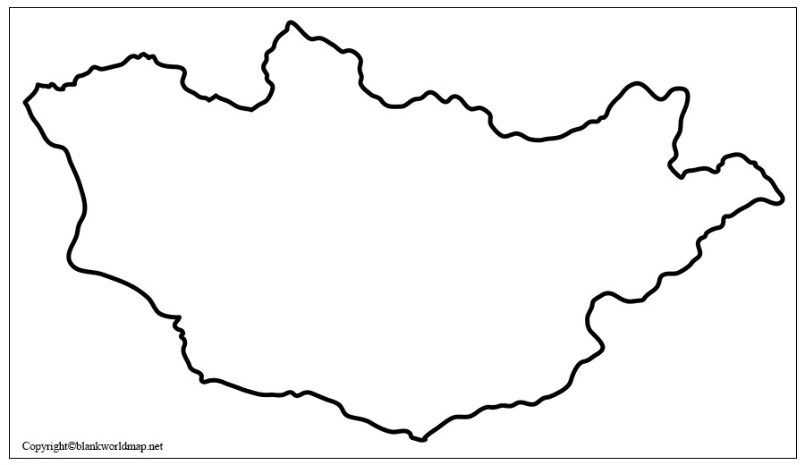 Printable Blank Mongolia Map with Outline, Transparent Printable Blank Mongolia Map with Outline, Transparent