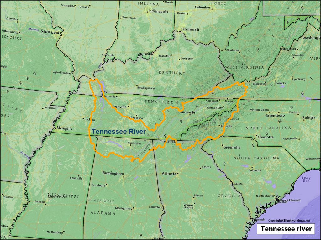 Tennessee River Map Where is Tennessee River Located