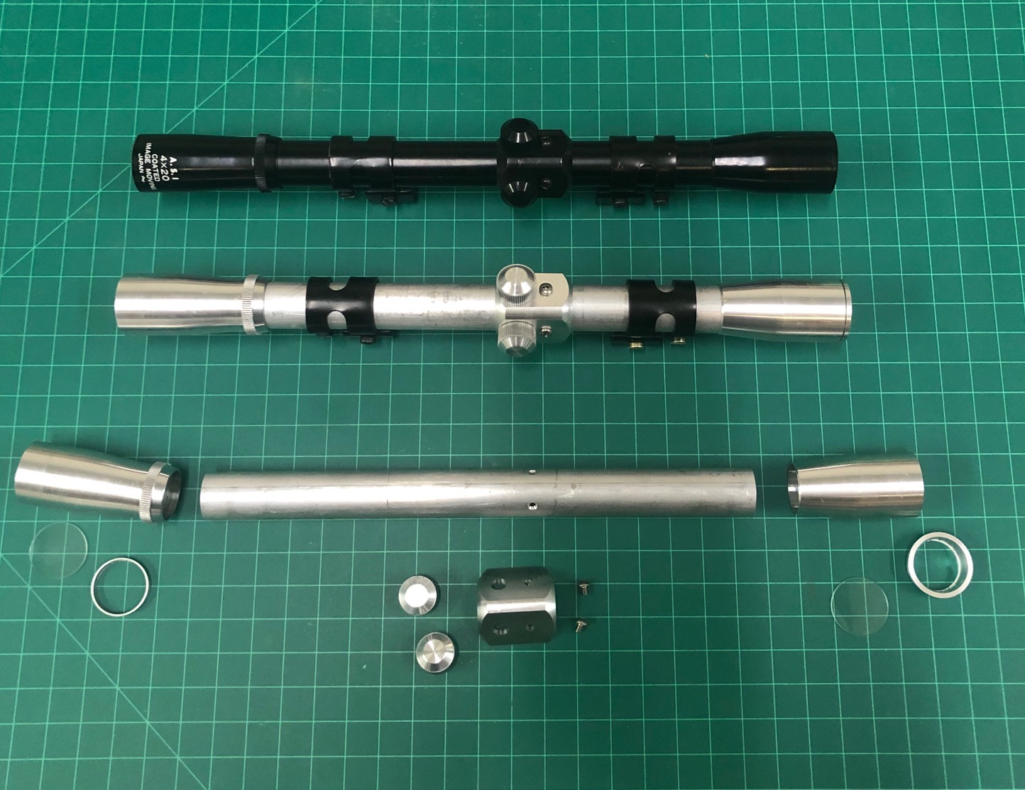 ASI Replica aluminum scope kit with steel mounts Blaster Factory
