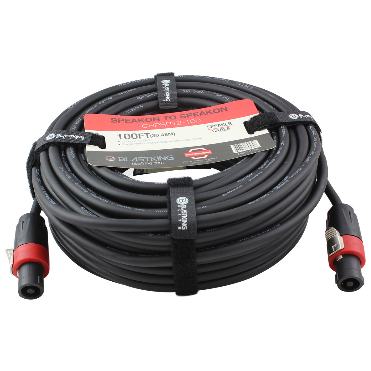 Speakon to Speakon Cable 100 Ft. CSPSP12100 Blastking