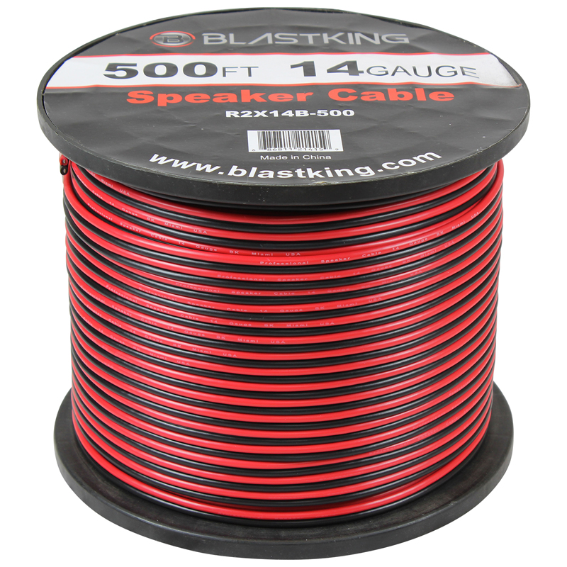 14 AWG 2Conductor Speaker Cable 500 Ft R2X14B500 Blastking