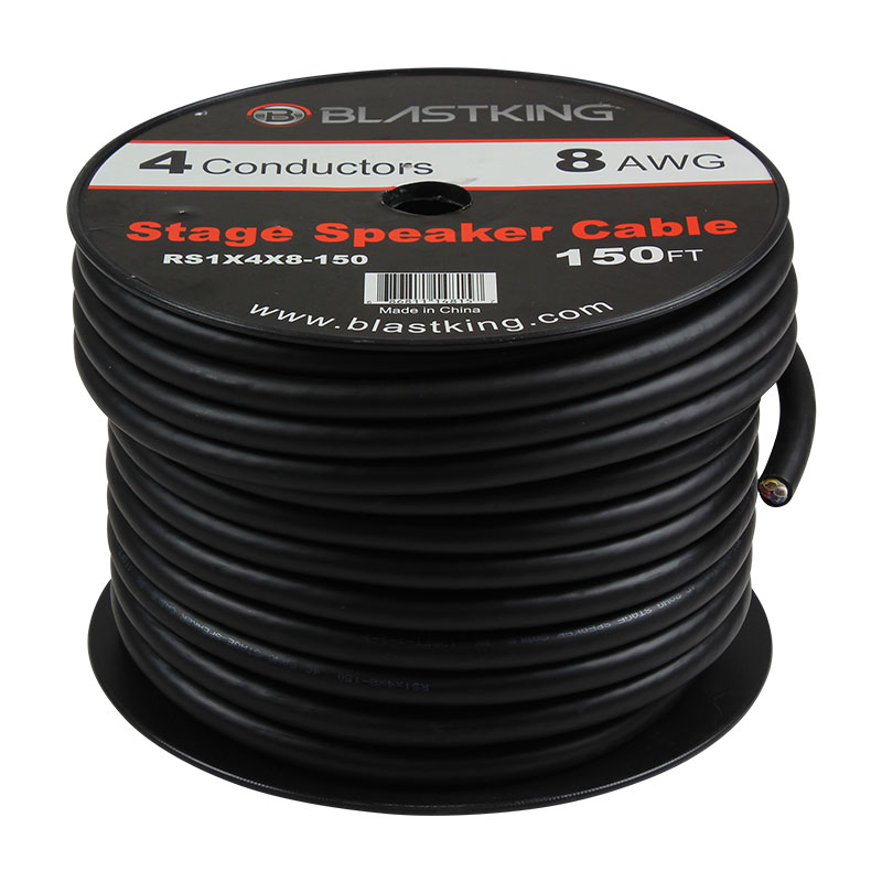8 AWG 4Conductor Speaker Cable 150 Ft RS1X4X8150 Blastking