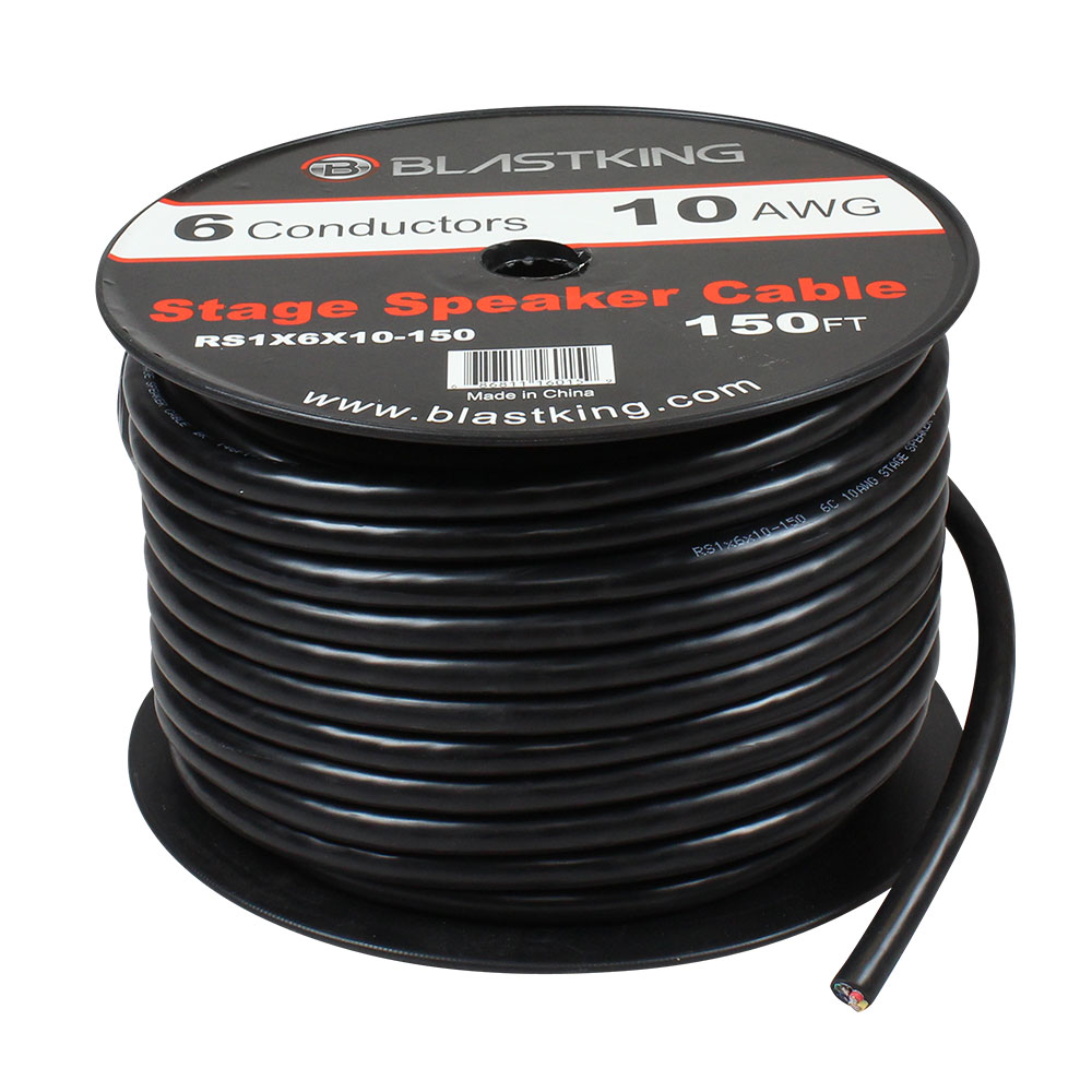 10 AWG 6Conductor Speaker Cable 150 Ft RS1X6X10150
