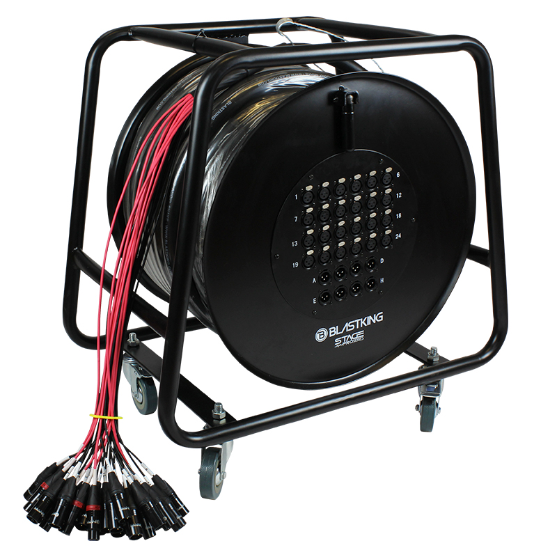 Stage / Studio Reel Snake Cable 24×8, 150 Ft. SPS24X8RL150 Blastking