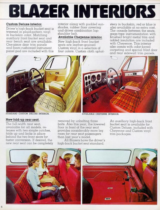 '73 K5 Rear Bench Seat Question...