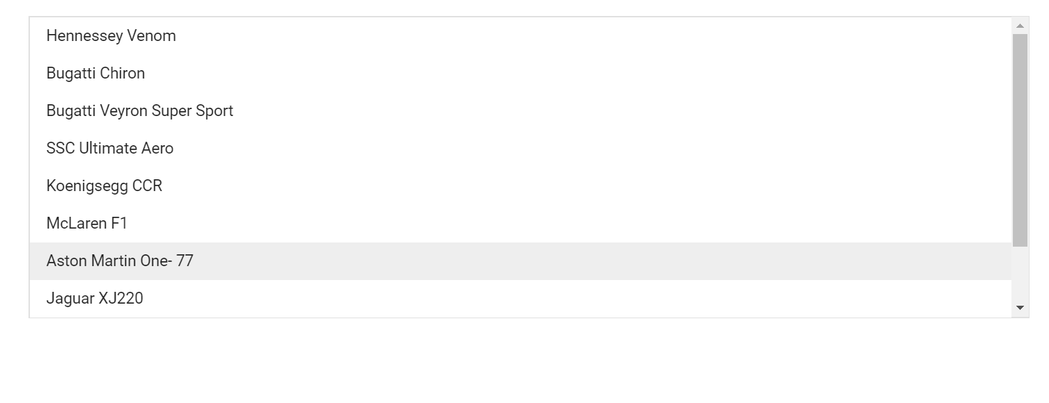 Enable Scroller in Blazor ListBox Component Syncfusion