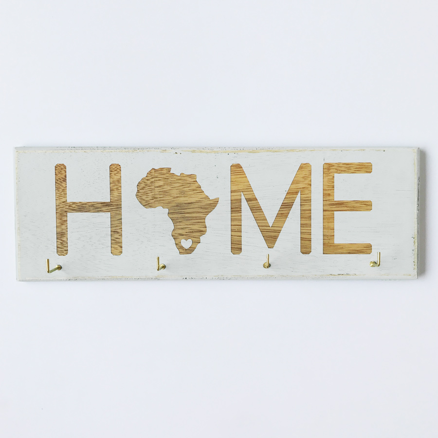 HOME Key Hooks Bleached