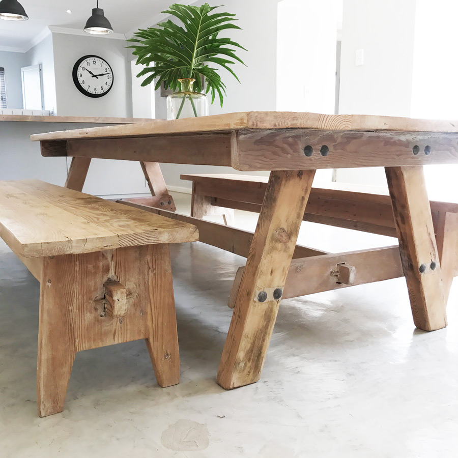 Barn Style Table Bleached