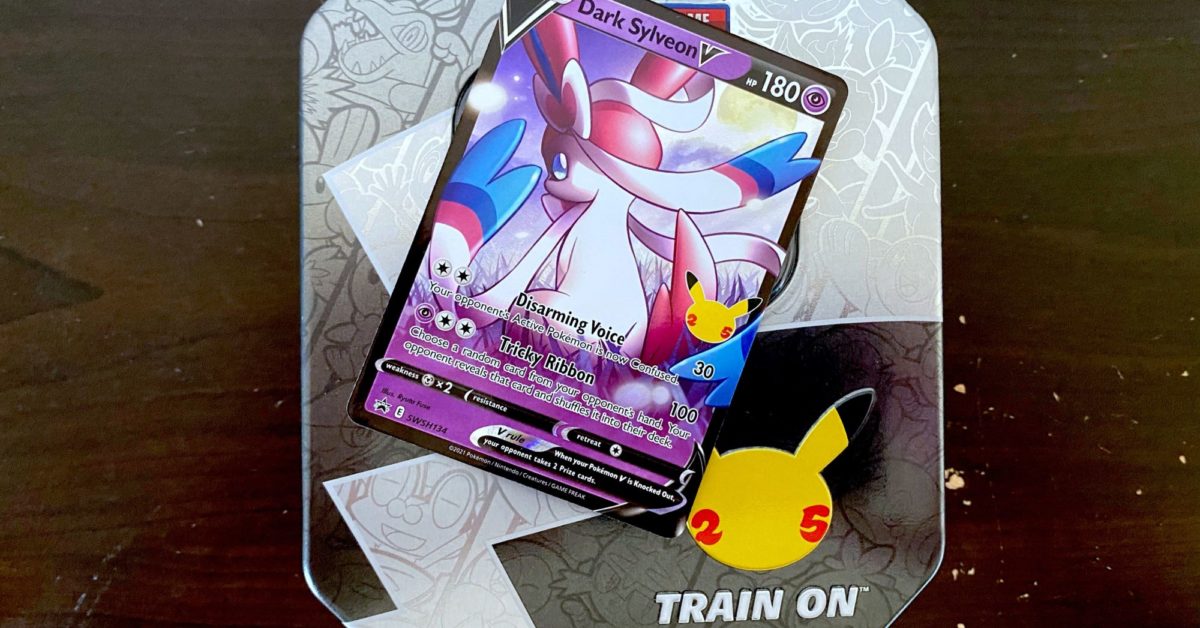 Pokémon TCG Celebrations Early Opening Dark Sylveon V Tin