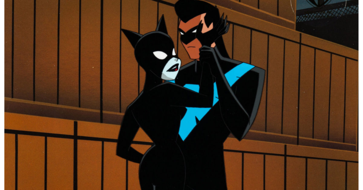 Batman The Animated Series' Catwoman & Nightwing Get Close